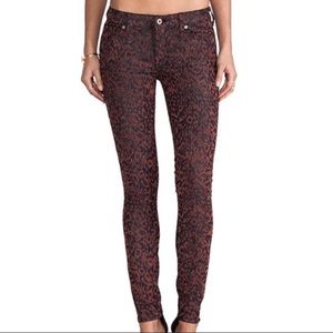 Dakota Collective Khloe Jacquard Leopard Jeans
